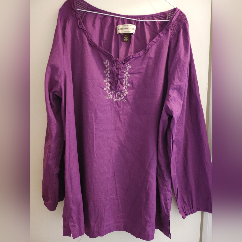 Bit and Bridle Cotton Tunic. Size 2x. Preloved.